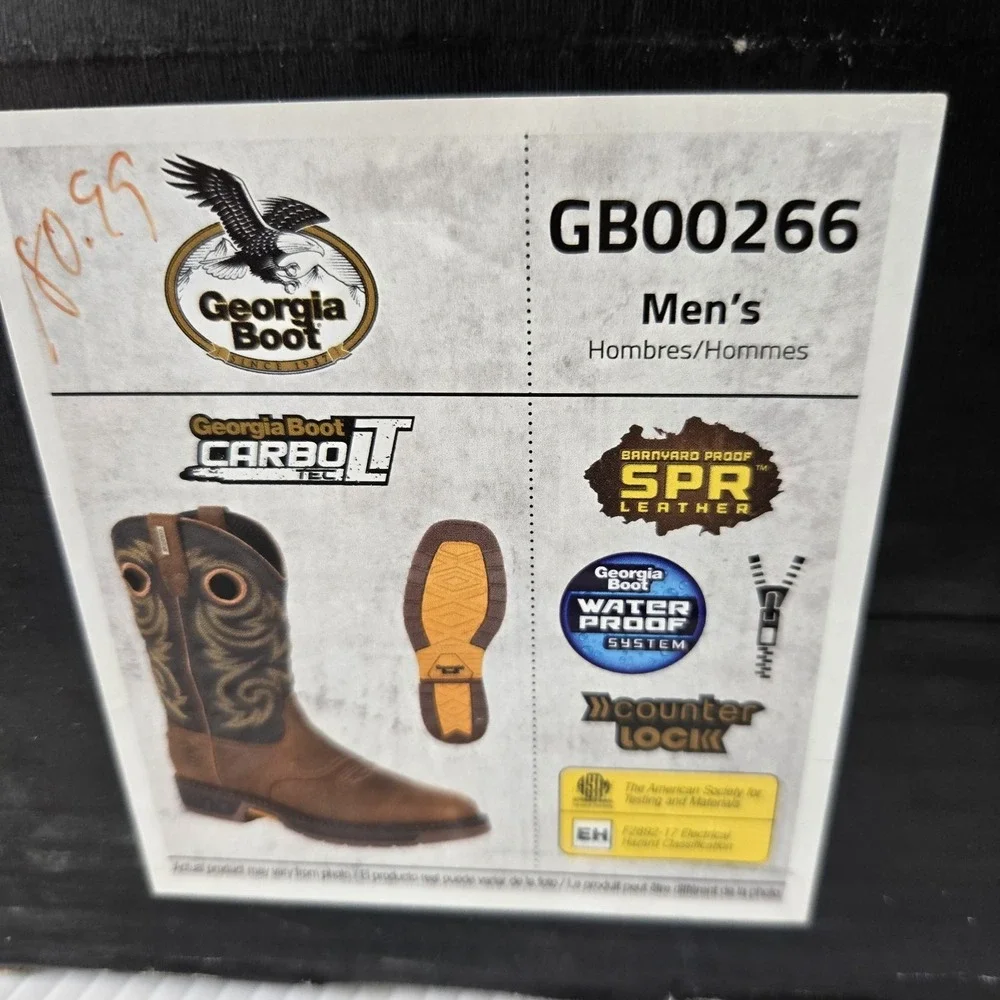 Georgia Boot Carbo-Tec LT Waterproof Pull-On Work Boot 12‎ W GB00266 Boots